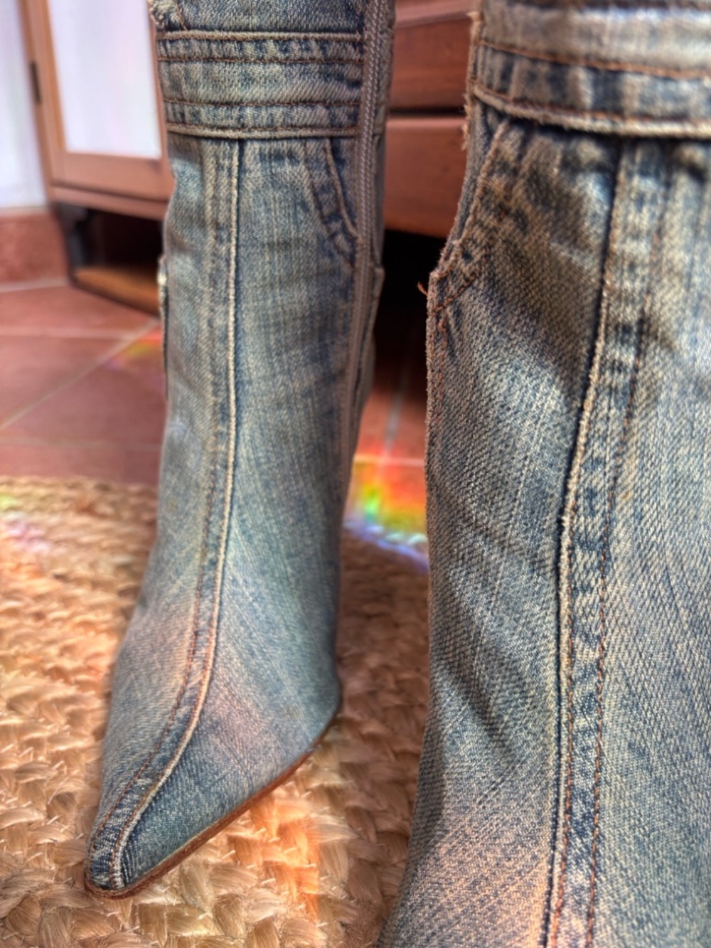 Dolce & Gabbana Denim Boots - Blue 39/9 - Picture 4 of 9